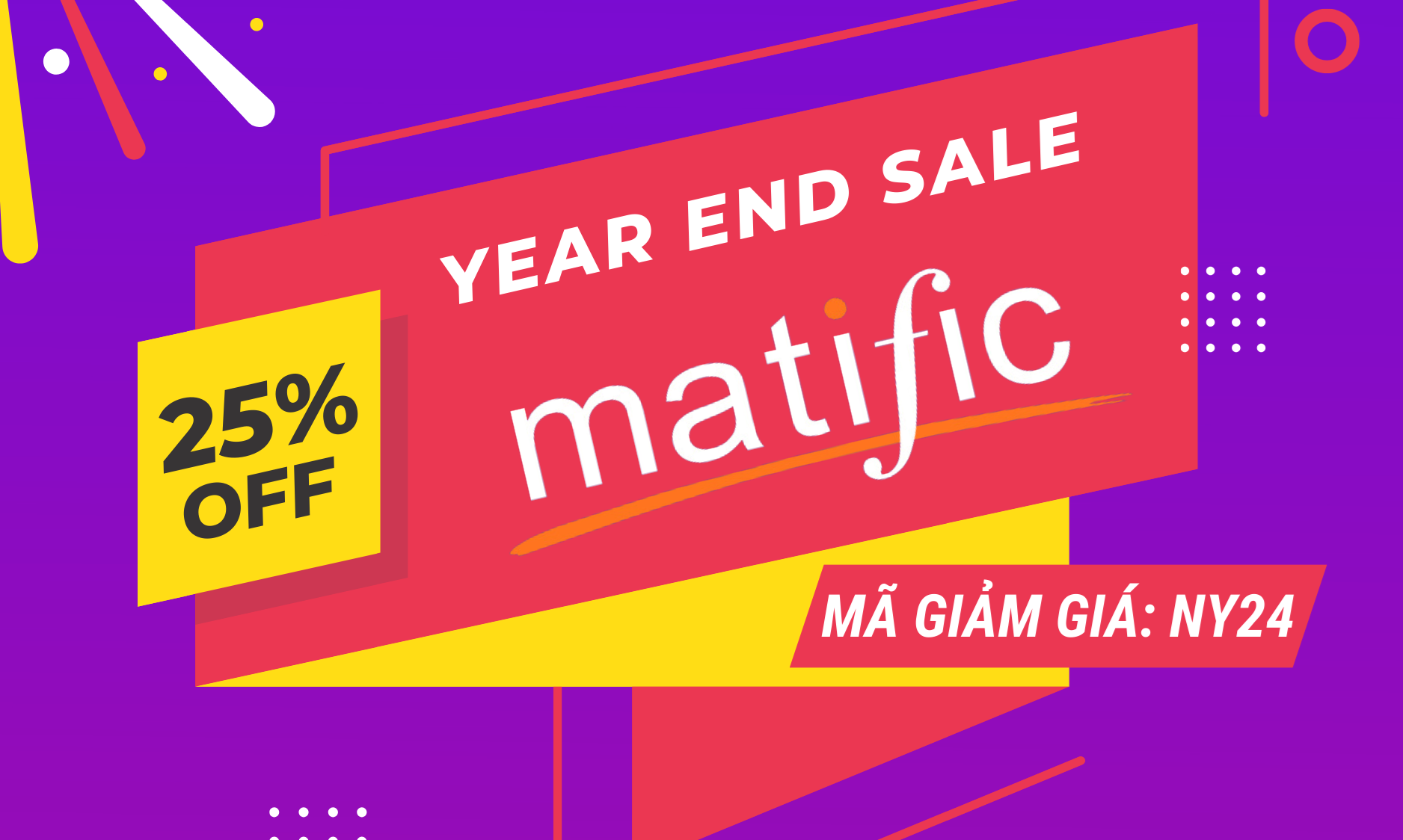 Ưu đãi cuối năm: Giảm 25% khi mua tài khoản Toán Matific